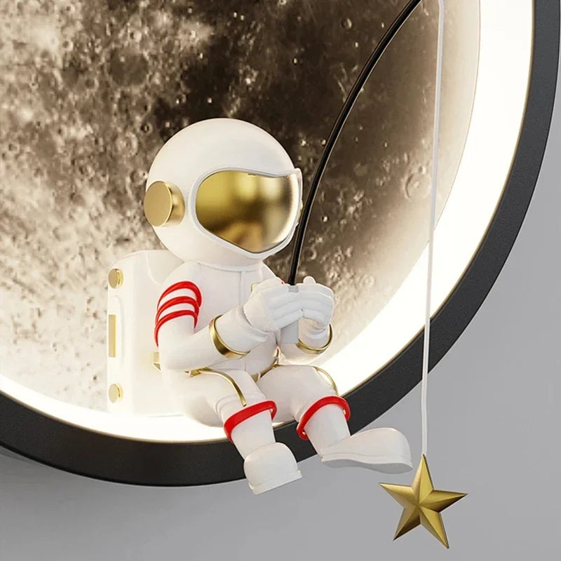 Lampka LED astronauta, księżycowa, dekoracja pokoju dziecięcego