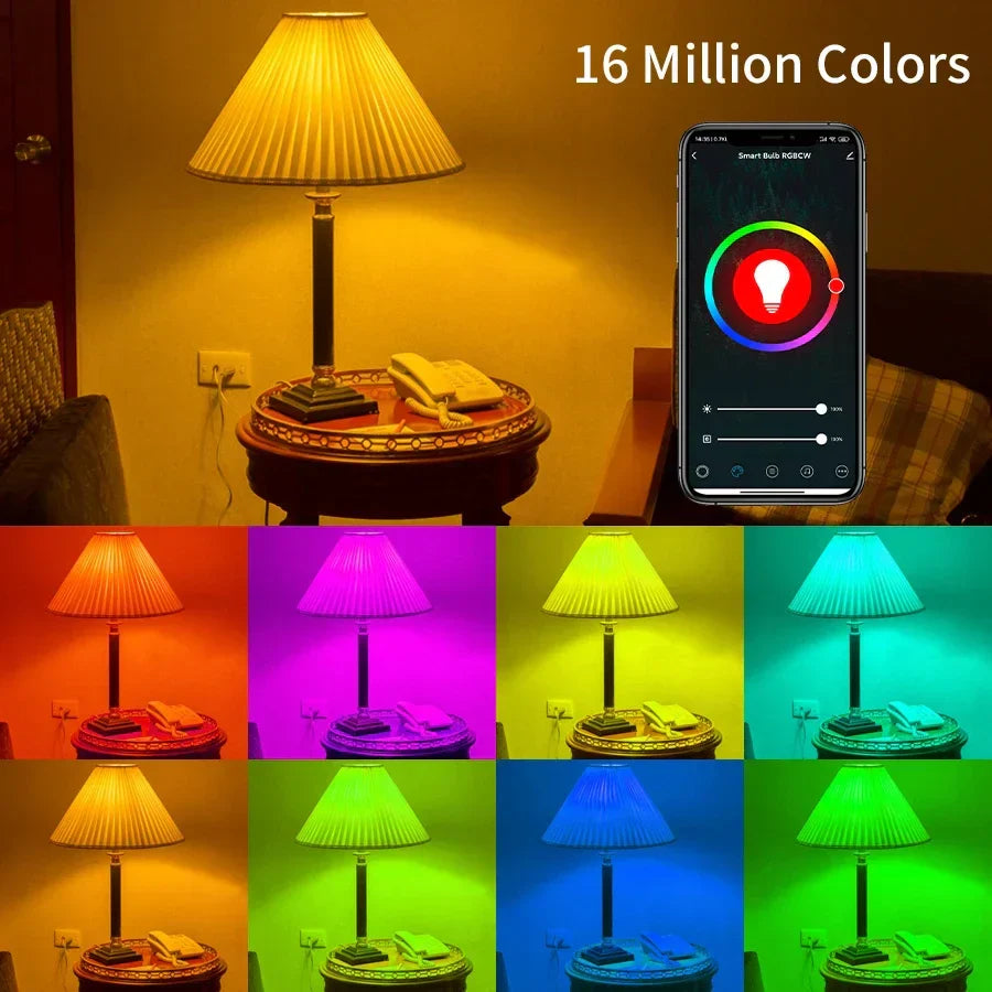 Inteligentna żarówka Tuya WiFi LED, RGB, sterowanie głosowe przez Alexa i Google Assistant